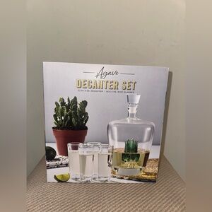 Agave Decanter Set with Glasses - Transparent